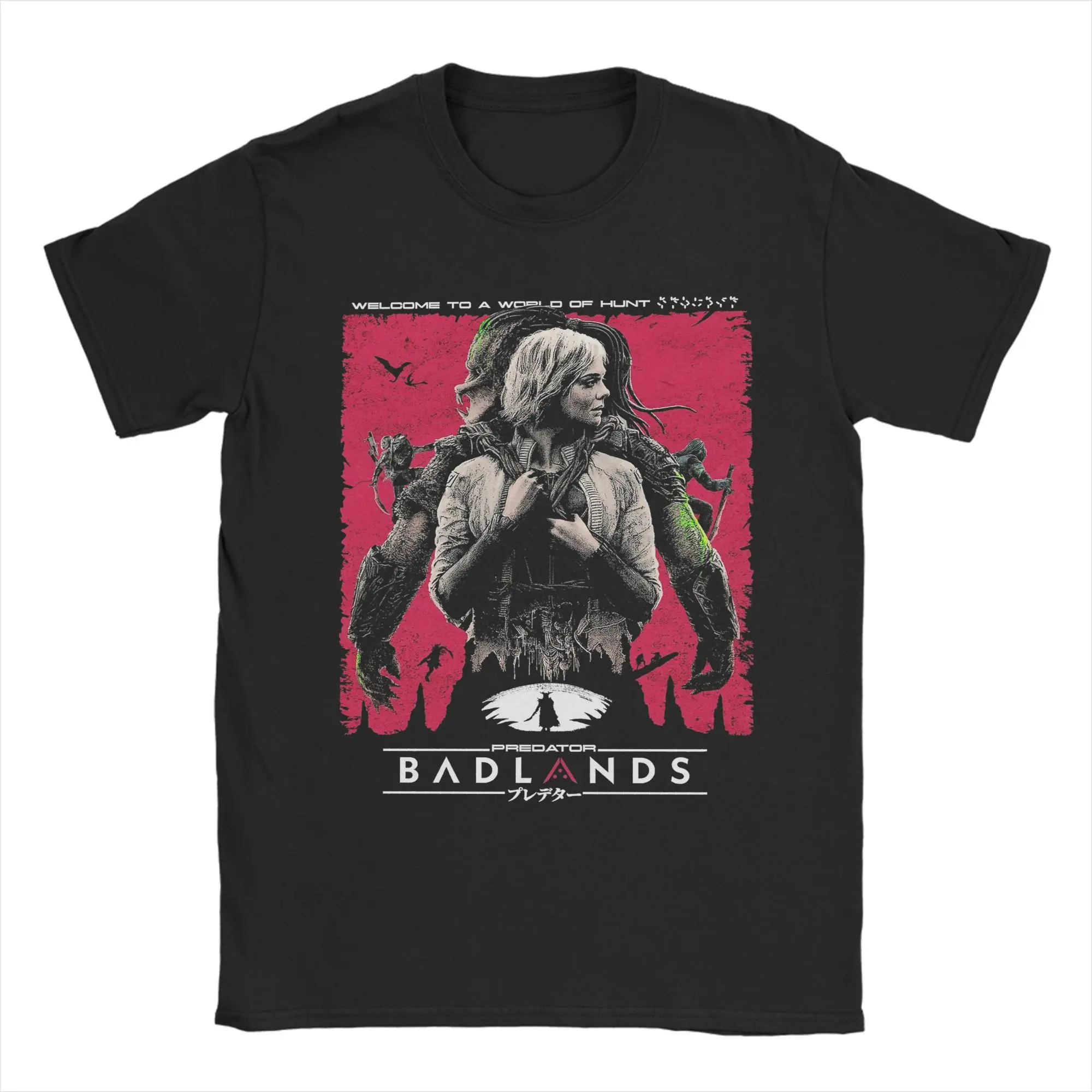 Men's P-Predators Dek Yautja Thia Badlands T Shirt Warrior Cotton Tops Casual Short Sleeve Crew Neck Tees New Arrival T-Shirt