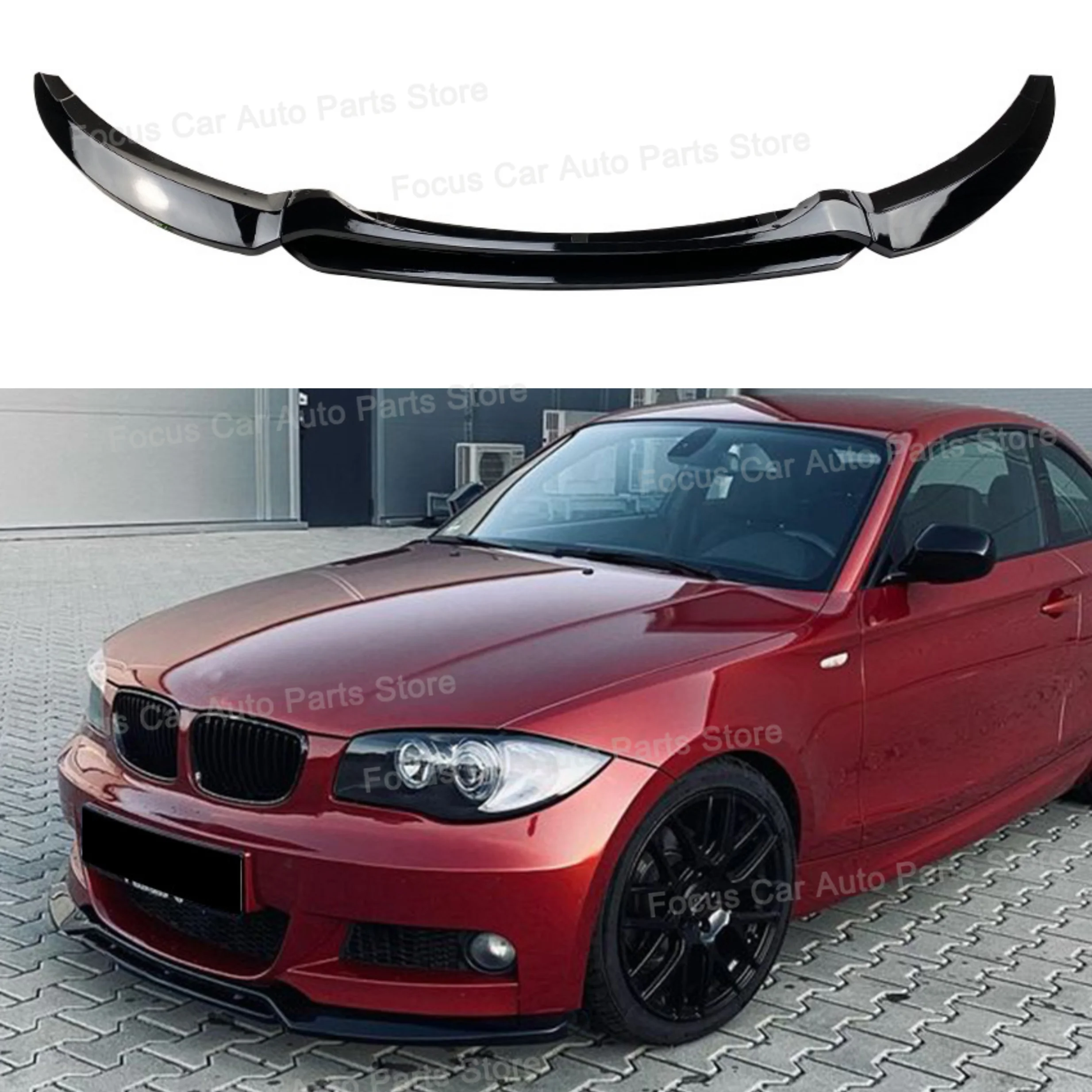 4Pcs Maxton Style Front Bumper Splitter Lip Spoiler Diffuser For Bmw E82 E88 118d 120i 120d 125i 135i 2007-2014 Lci Bodykits