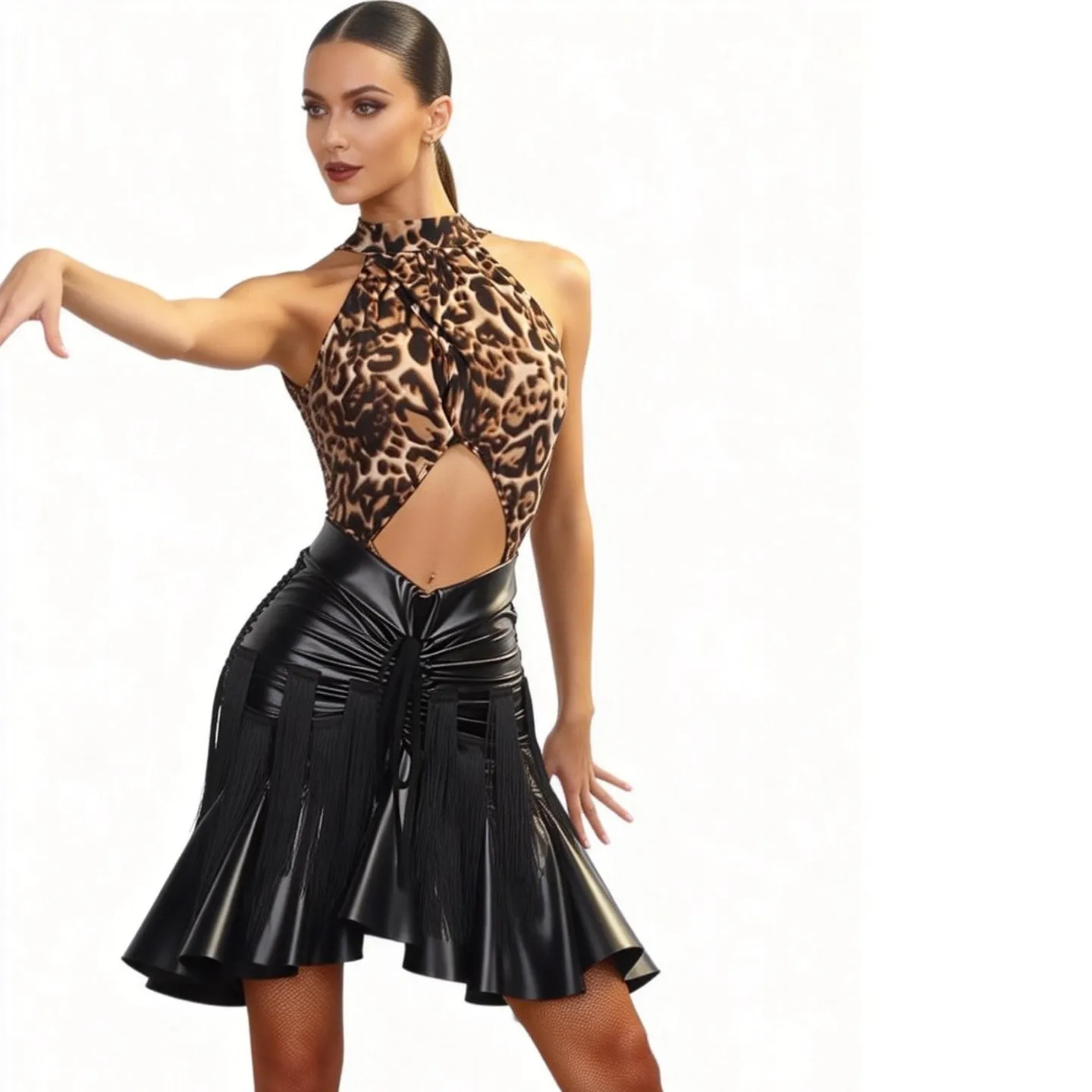 

women's Latin dance modern dancing sexy slimming jumpsuit tango chacha samba rumba professional practice clothing