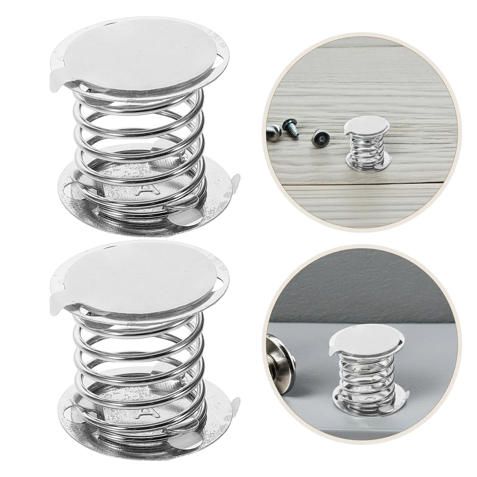 10Pcs Metal Spring Base Creative DIY Wobble Springs Double Sided Adhesive for Dashboard Dancing Bobblehead and Crafting