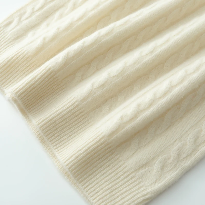 

Women 100% Cashmere Sweater Cable Knitting Pullover O-Neck Long Sleeve Cashmere Knitwear Autumn Winter Soft Warm Jumper Tops
