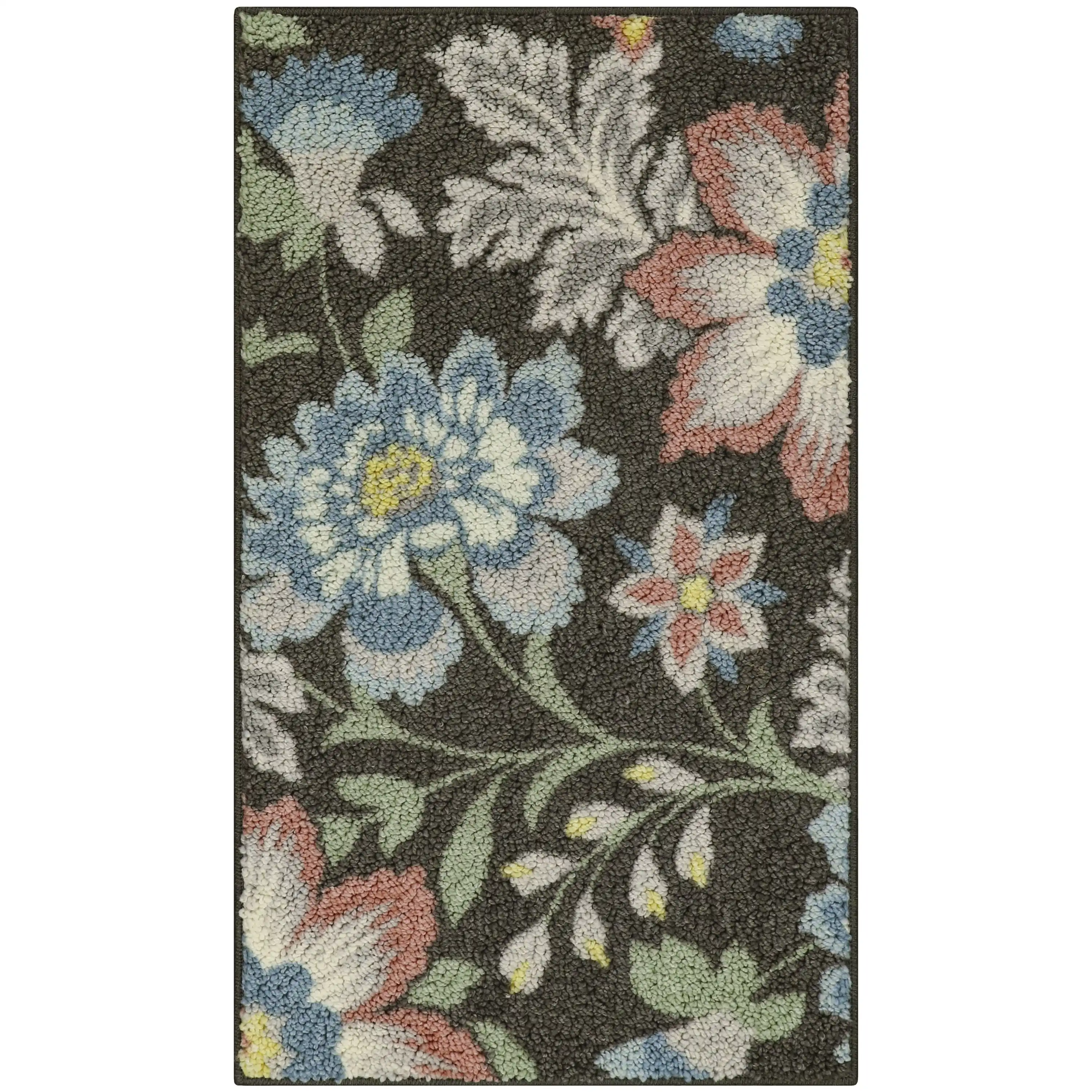 

Farmhouse Oversized Floral Gray Multi Indoor Accent Rug, 1'8x2'10