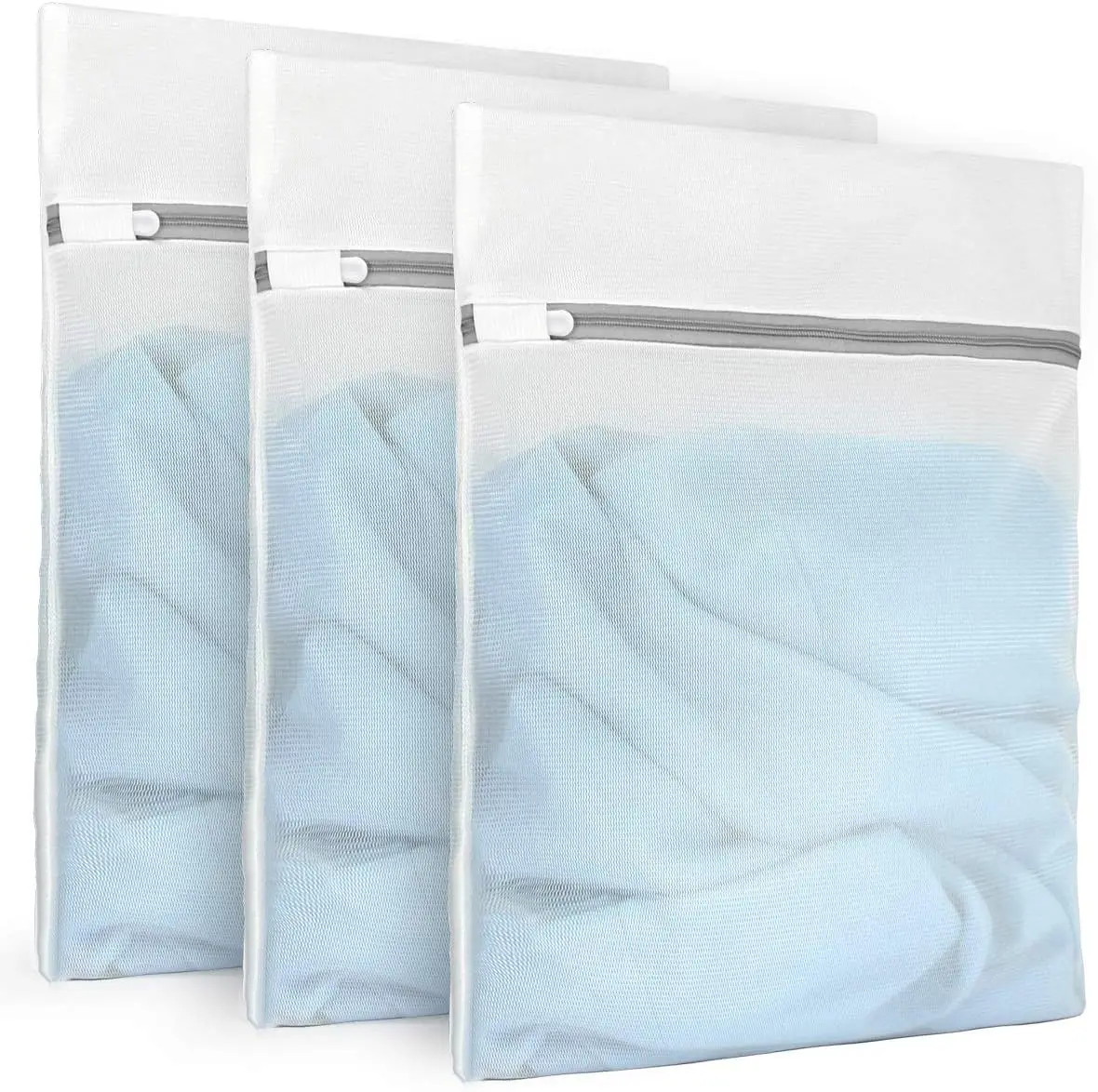

3 Pack Fine Mesh Laundry Bags for Delicates, 12x16 Inches Medium