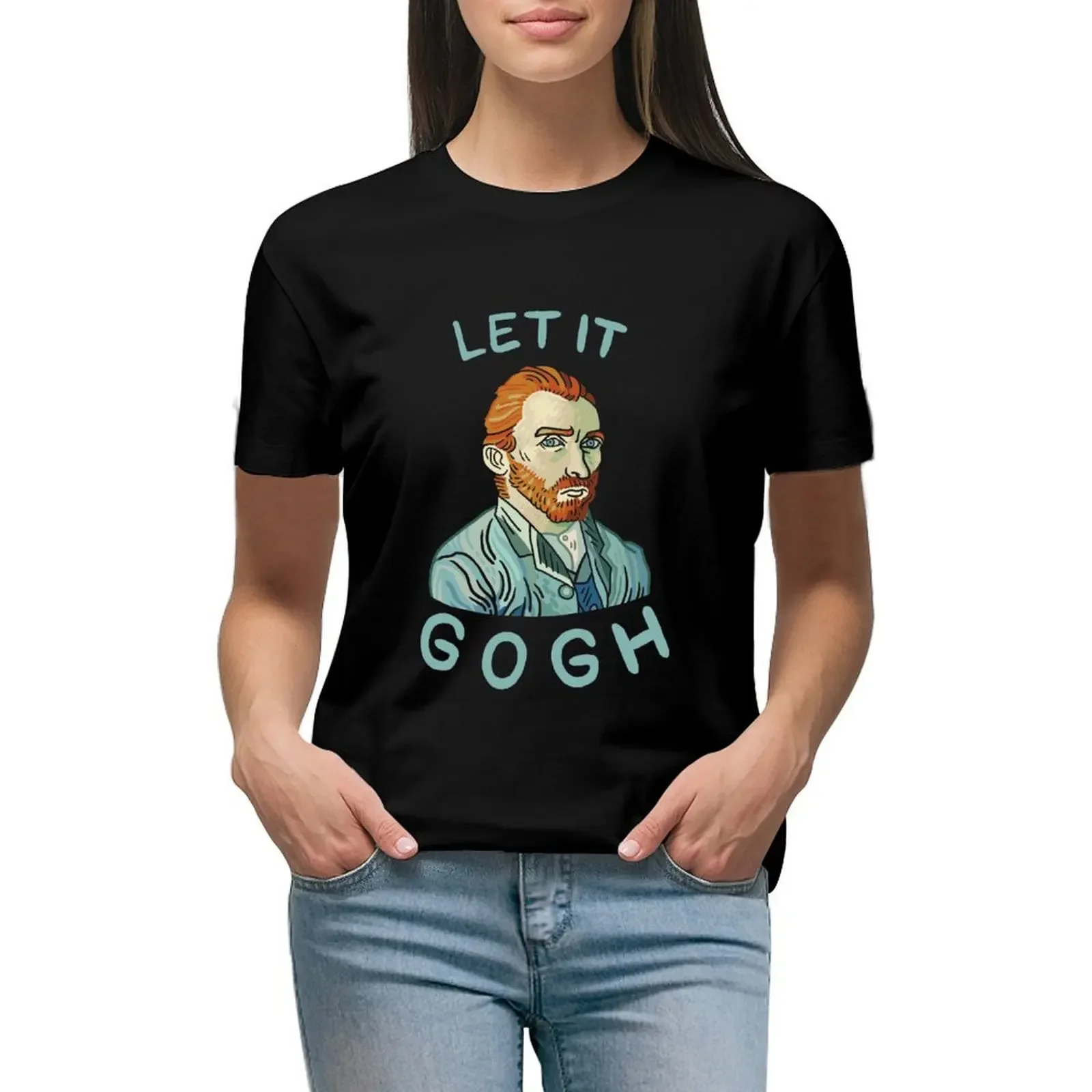 

Let It Gogh T-Shirt Aesthetic clothing hippie clothes funny Blouse t-shirts for Women cotton