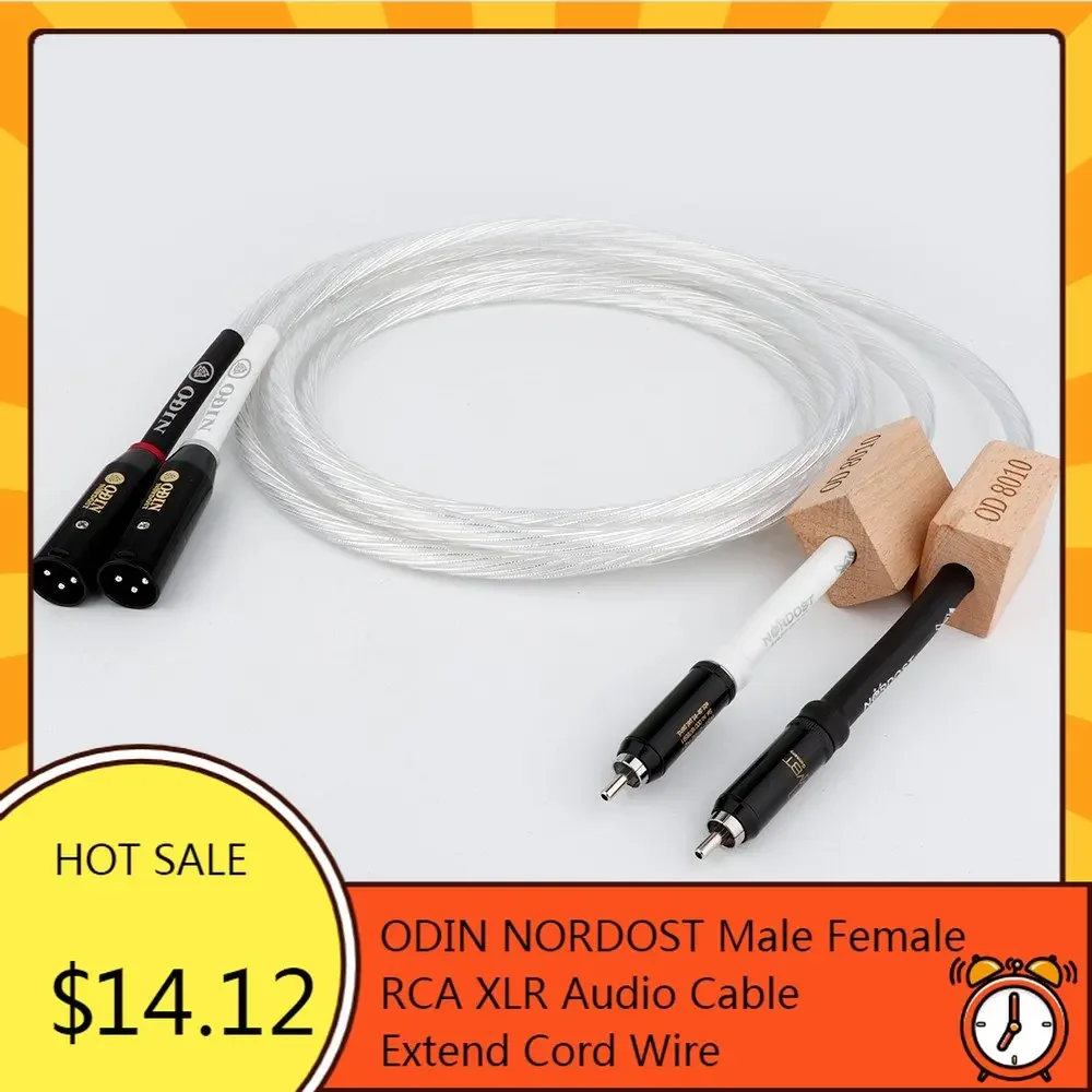 New HiFi Hi-end Silver Plated Shield Hifi Data Cable ODIN NORDOST Male Female RCA XLR Audio Cable Extend Cord Wire