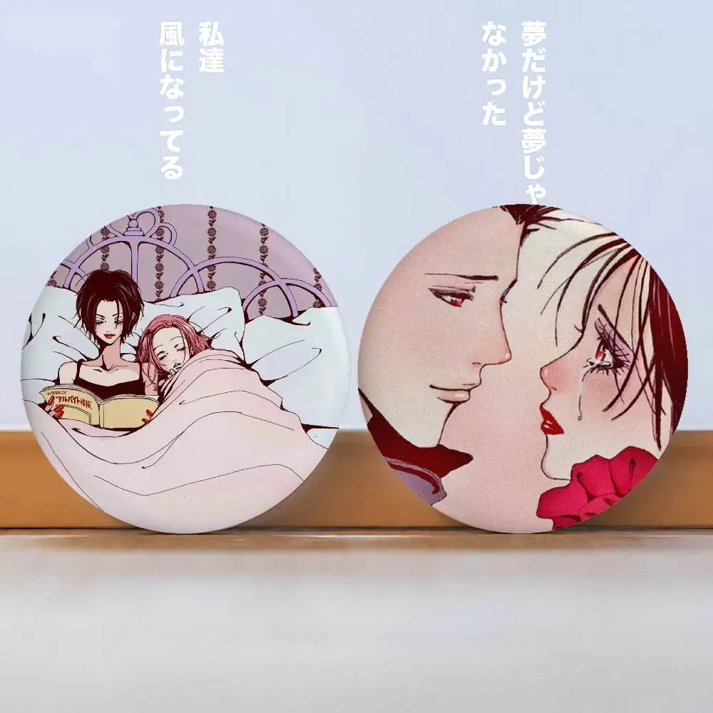 N-NANA Anime Badges Peripheral Lapel Pins Tinplate Round Brooch For Shoulder Bag Accessories Souvenir Gifts