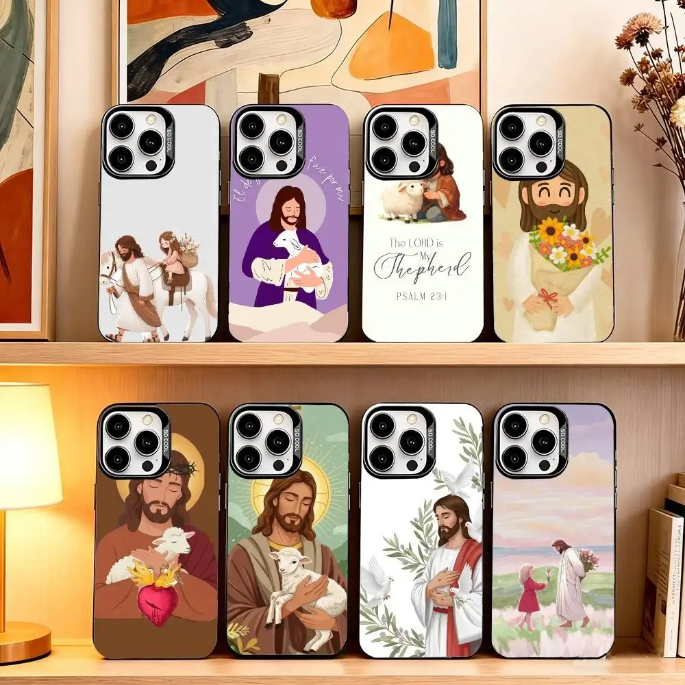 

Cartoon Jesus And Me Bible Verse Phone Case For iPhone 17,16,15,14,13,12,11 Plus,ProMax,XS,ColorfulSilver Phone case Funda Cover