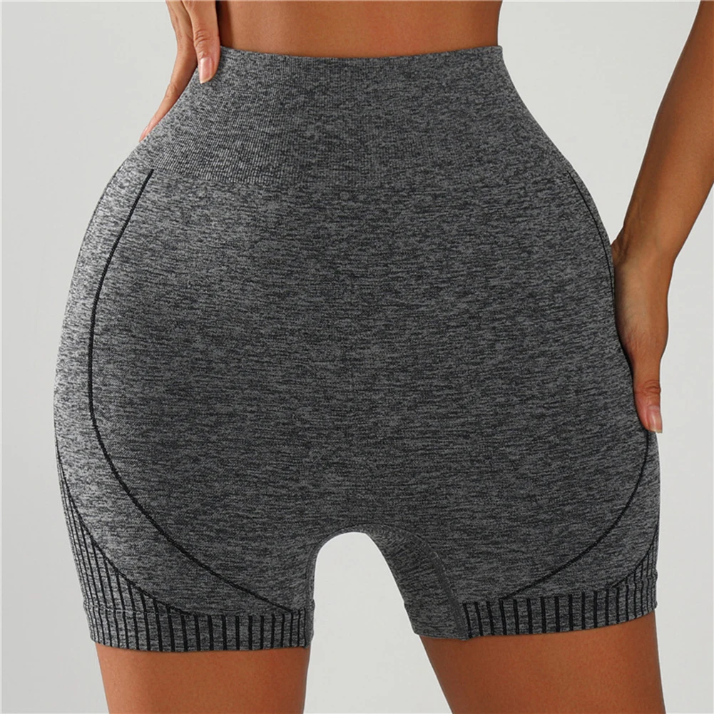 Waist 56cm, Hips 64cm, Length 34cm High Waist Fitness Shorts Brand New Condition Medium Stretch Elasticity Outdoor Workouts