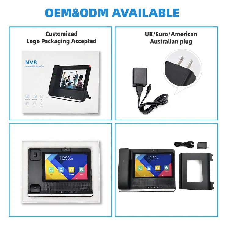 4g Lte Volte Wifi BT Hotspot Smart Android fixo sem fio desktop telefone vídeo telefone sem fio