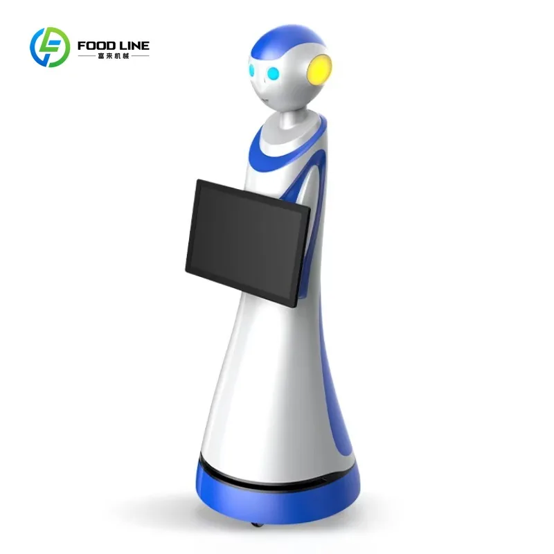 Autonome intelligente welkomstrobot voor bankbedrijfadvies Slimme commerciële receptierobot in tentoonstellingszalen