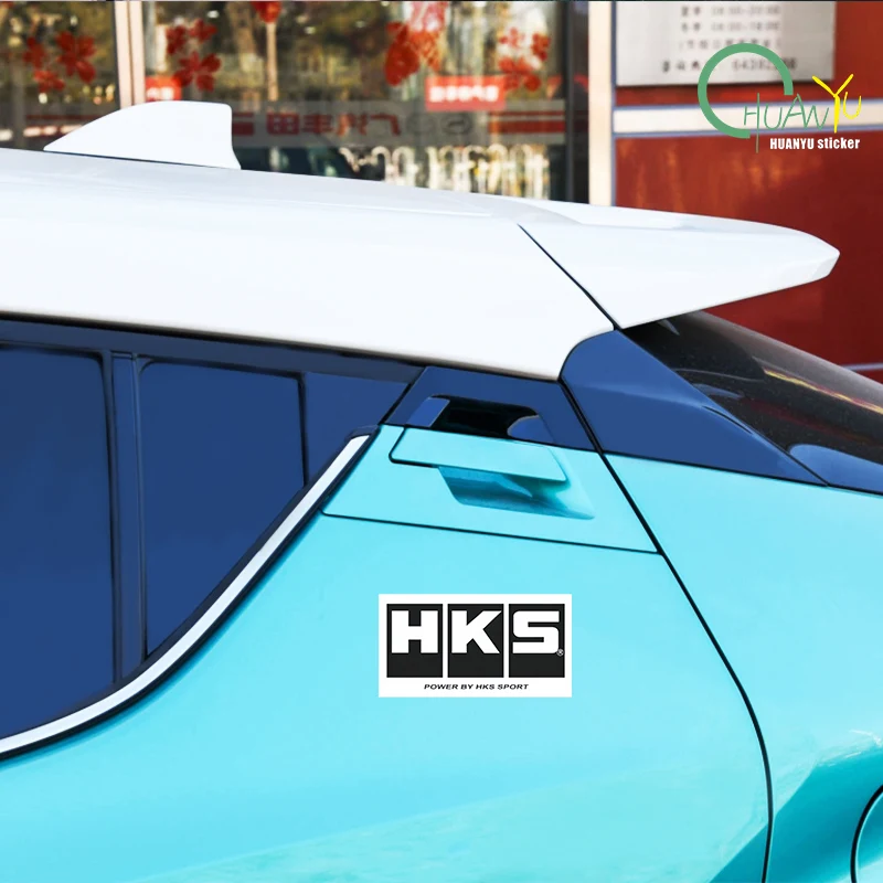 HKS-ملصقات عاكسة متقدمة للسيارة المعدلة ، JDM ، الباب والجسم ، الخدش والغطاء ، ملصق زجاجي خلفي