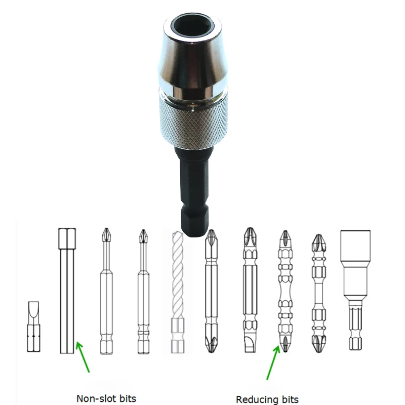 

New 6.35mm 1/4 all Hex Extension Shank Quick Release Chuck Buit in three fixed steel balls Electric Drill Screwdriver Bit Holder