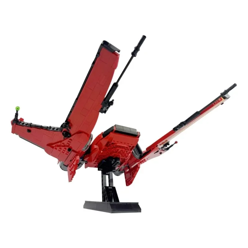 

Space War MOC Jordan's Spaceship Building Blocks Movie Game Red Fighter Model Brick High Tech Toy Kids Education Toys Boys Gift