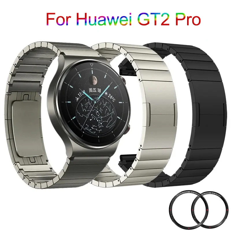 22mm Stainless Steel Strap for Huawei Watch GT 2 Pro  Offical Same Wristband with Protective Film for Gt2 Pro