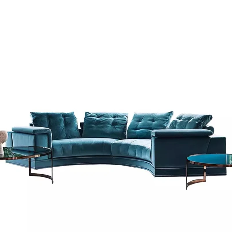 Large household multi-seat sofa art low back sofa