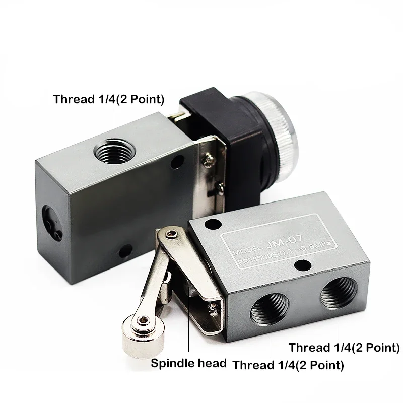 HLH JM-05 JM-06 JM-06A JM-07 Manual Switch Control Pneumatic Valve Two-position Three-way Mechanical Valves