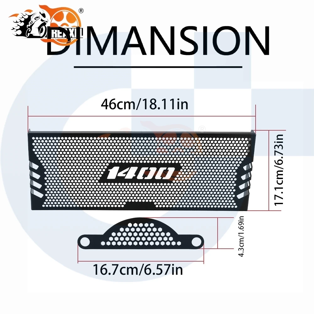 

FOR SUZUKI GSX1400 GSX 1400 GSX-1400 Radiator Grille Guard Cover Protection Motorcycle Accessories 2007 2006 2005 2004 2003 2002