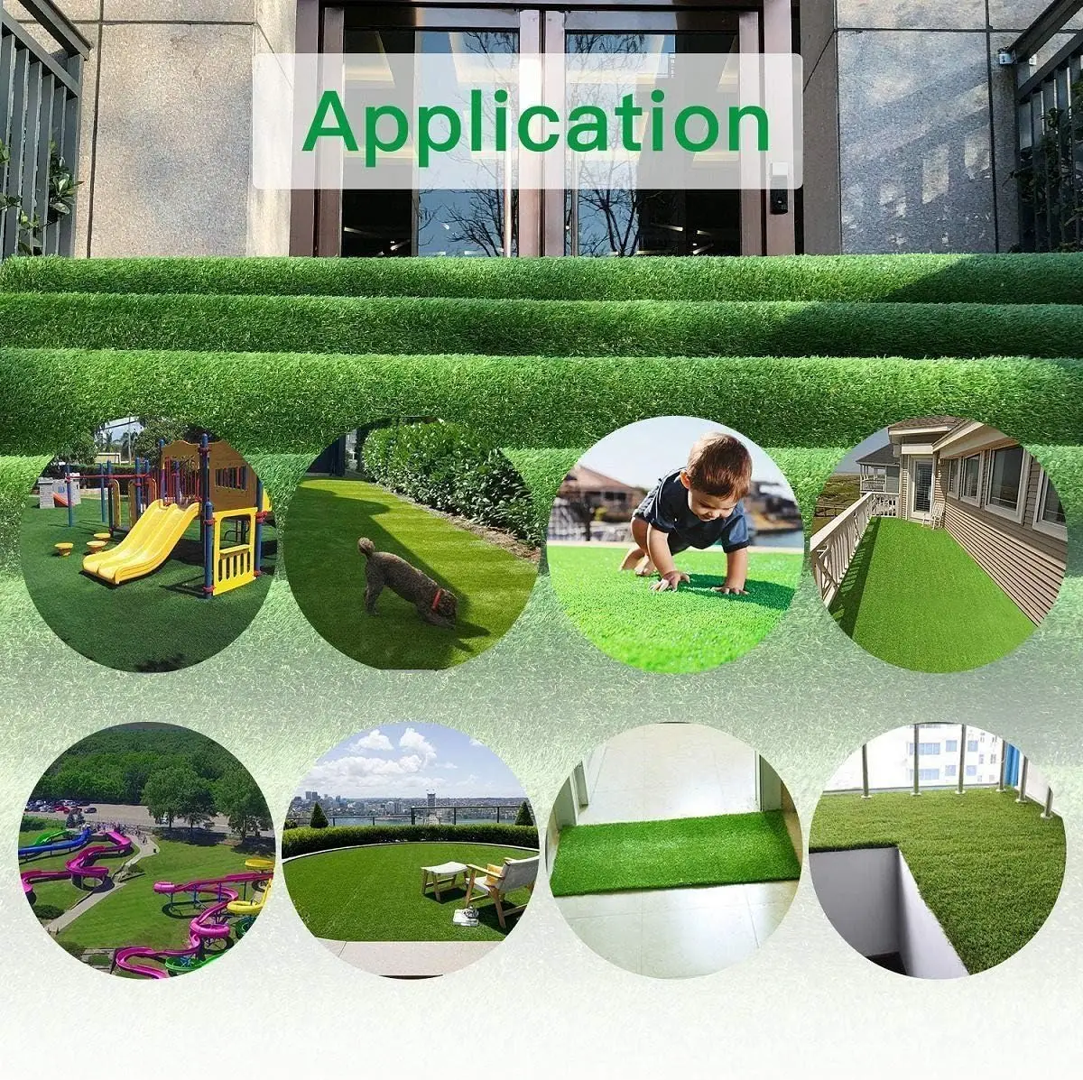 Artificial Grass for Dogs Indooor Outdoor Decor, Extra-Heavy & Thick Garden Lawn Landscape Synthetic Grass Turf,