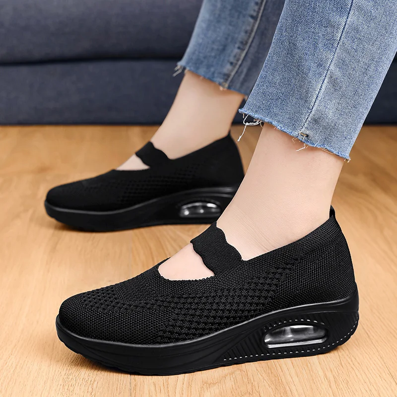 2024 Summer New Comfort Casual Women\'s Shoes Fashion Soft Sole Breathable Hollow Out Flat Shoes for Women Zapatos De Mujer