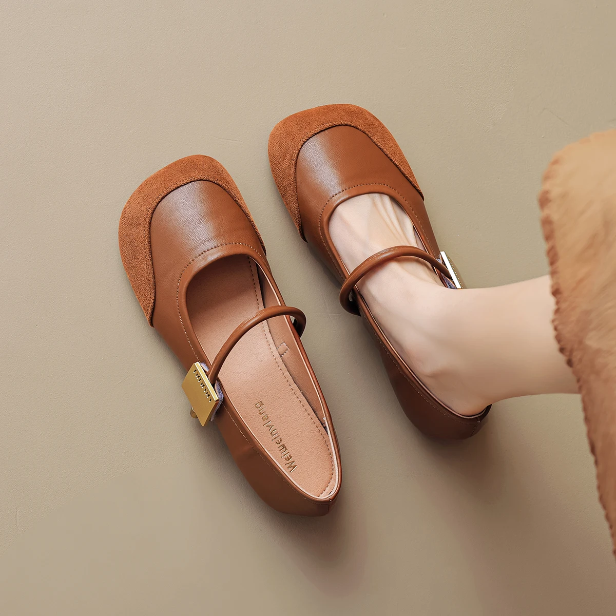

Women's Outdoor Shoes Korean Style Flat Shoes Women's Casual Mary Jane Shoes Party and Work Wear