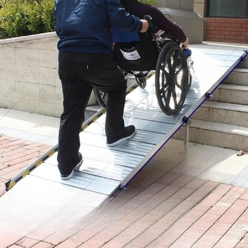 

Elderly wheelchair up and down steps Aluminum alloy ramp plate Stair ramp Barrier-free unloading aid