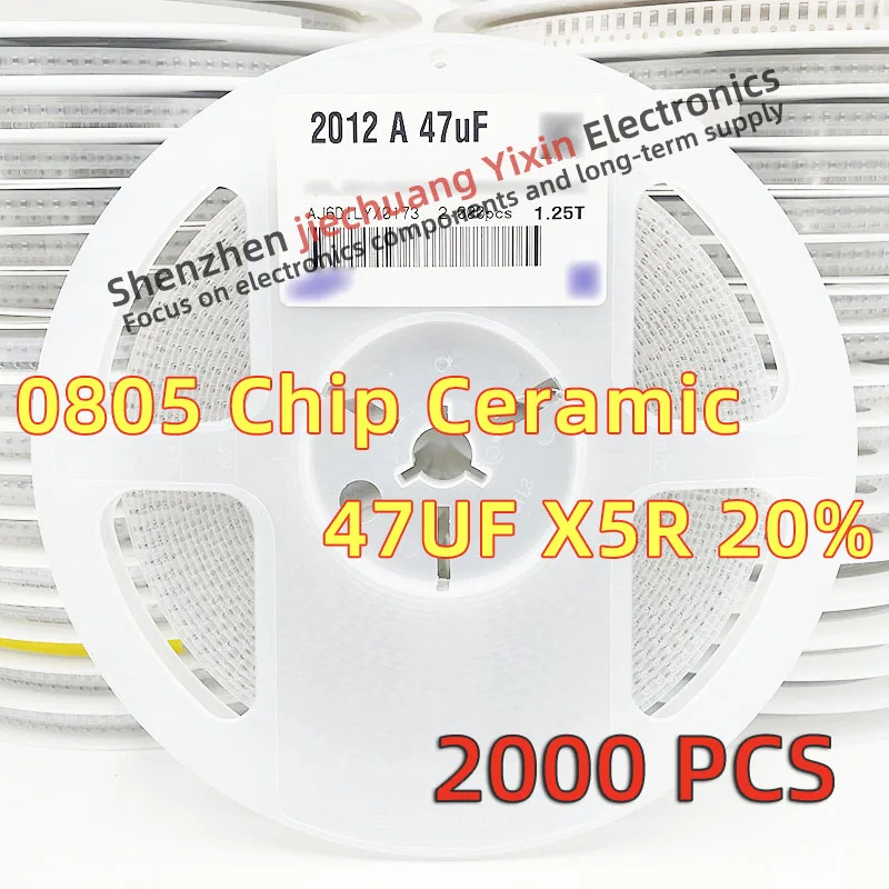 

Chip Ceramic Capacitor 0805 47UF 6.3V 10V 16V 476M 20% accuracy X5R material 2012 Capacitance 2000pcs