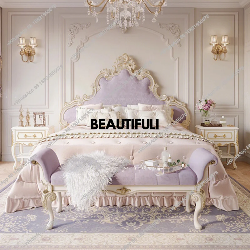 

Unique Design Double Bed Frame Design Decoration Modern Luxury Double Bed Wooden Camping Pliable Camas Matrimoniales Furniture