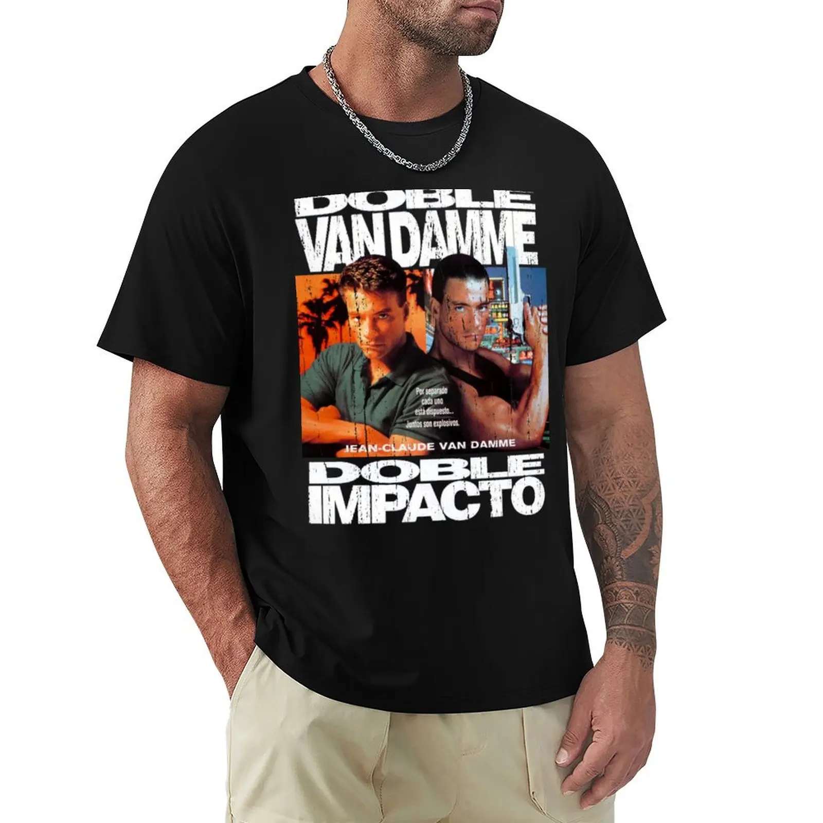 

Doble impact distressed TShirt T-Shirt Funny t-shirts custom t-shirts Men's clothing