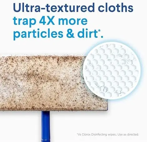 Clorox Disinfecting Wet Mop Pads - Rain Clean, 2 Packs (24 Refills Each) - Multi-Surface Floor Wipes