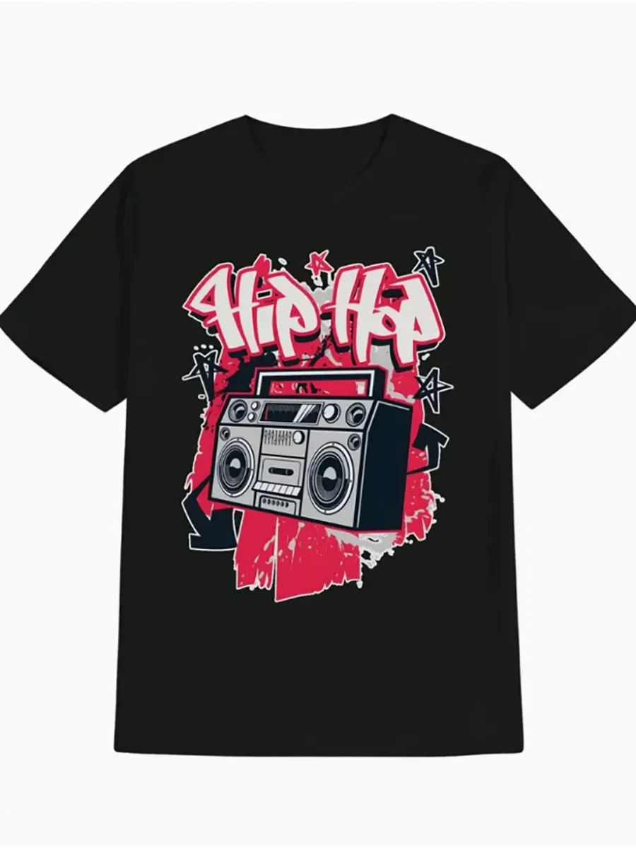 

Летние повседневные футболки Стираные футболки Большие свободные футболки с короткими рукавами и уникальными узорами Модные и забавные