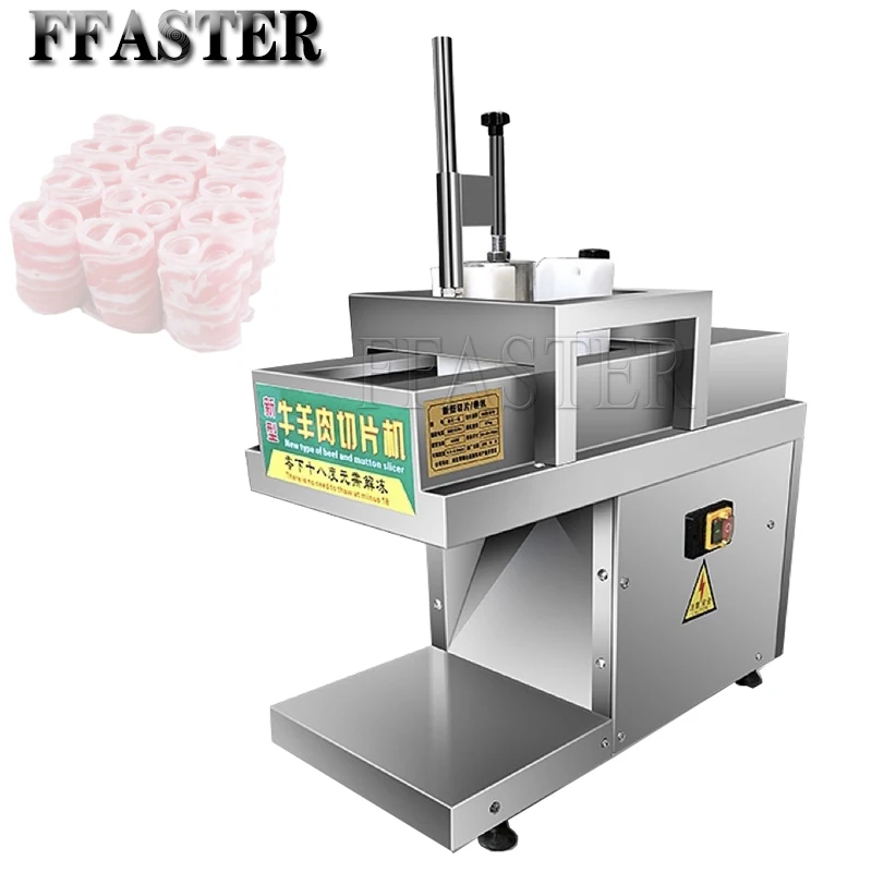 

Commercial Electric Meat Slicer Machine Automatic Mutton Roll Grinder Beef Lamb Cutting Machine