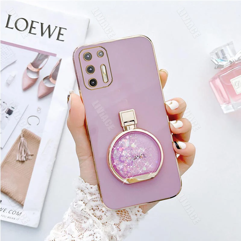 G 9 Plus Quicksand Perfume Holder Phone Case On For Motorola Moto G9 Power MotoG9 G9Plus G9Power g9 G 9plus Stand Cover