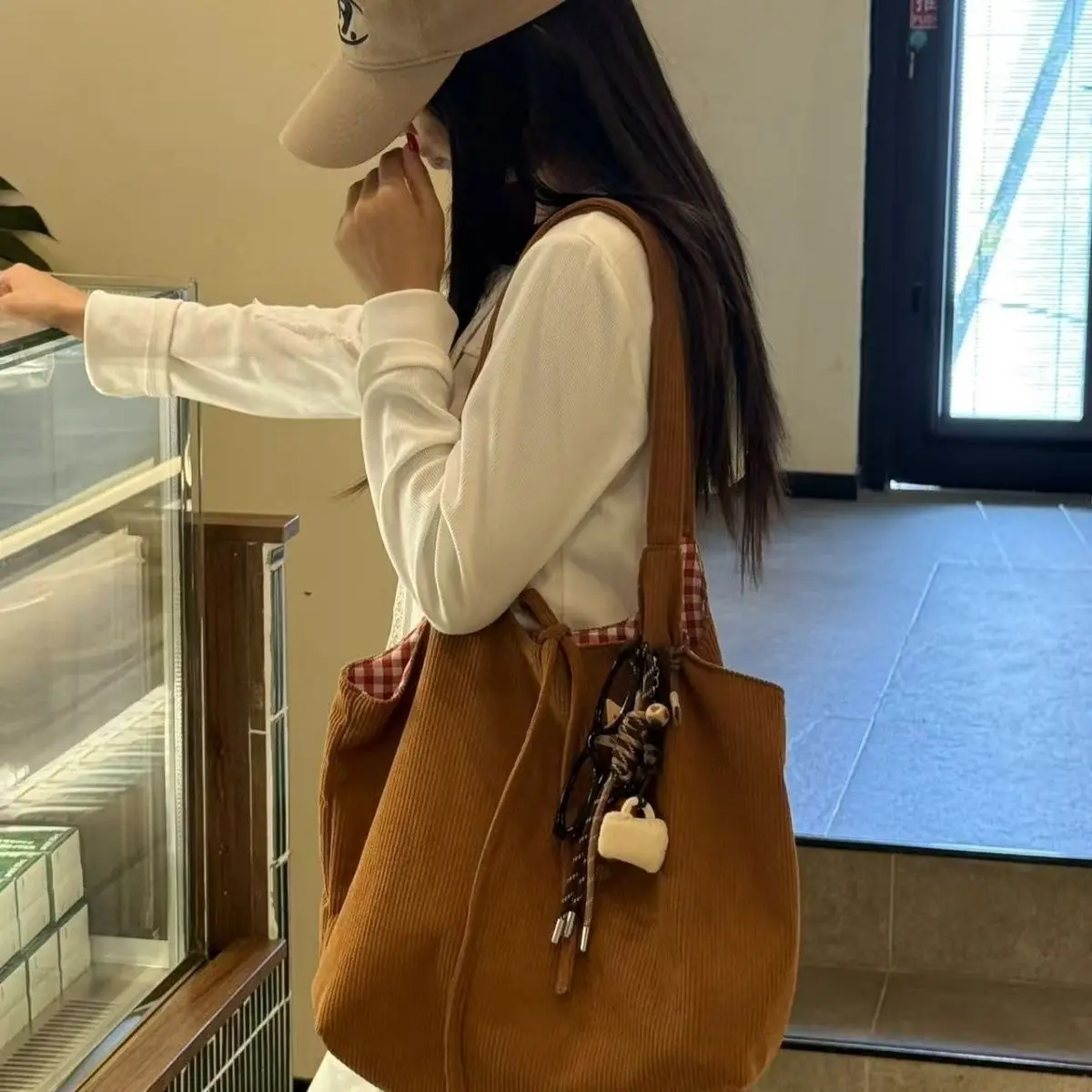 retro-veludo-xadrez-oulder-saco-de-viagem-diaria-bolsa-feminina-americano-vintage-sle-lona-sacola-juventude-casual-bolsa