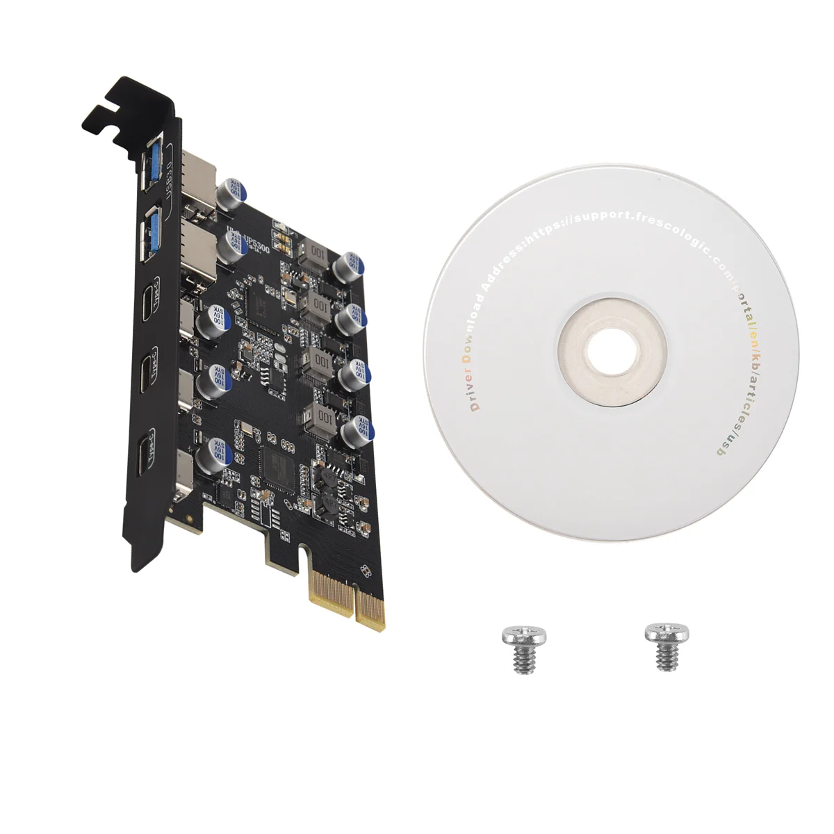 2026 بطاقة توسيع جديدة + PCIe إلى 5 منافذ (3X USB C,2X USB 3.0-A) بطاقة توسيع PCI Express لـ 10/8/7 ونظام التشغيل 10.8.2 #3