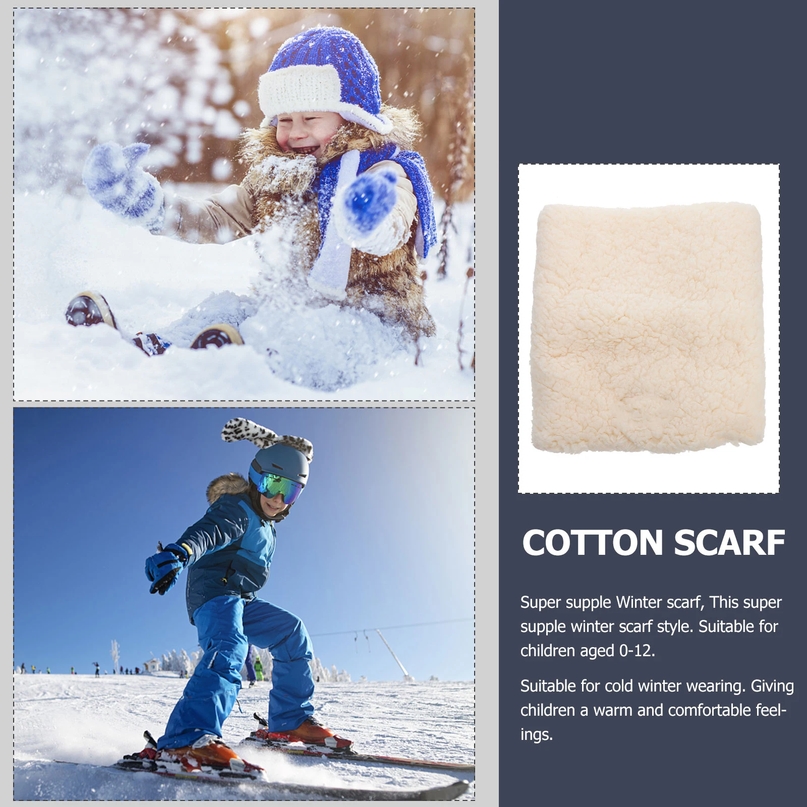 

Thickened Warm Winter Winter Neckerchief Warm Collar Lined Neckerchief Scarf Elastic Scarf Cold Protection