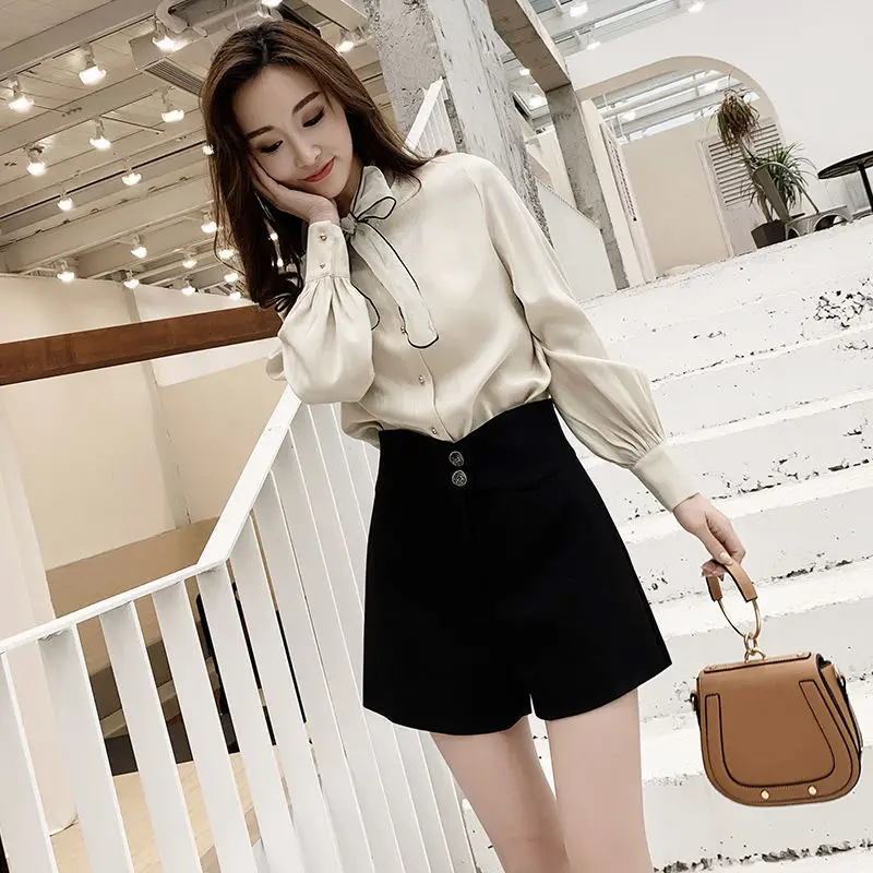 플러스 사이즈 정장 여성 여름 루즈핏 하이웨이스트 슬리밍 2023 패션 신상 블랙 A라인 와이드 팬츠 출퇴근룩