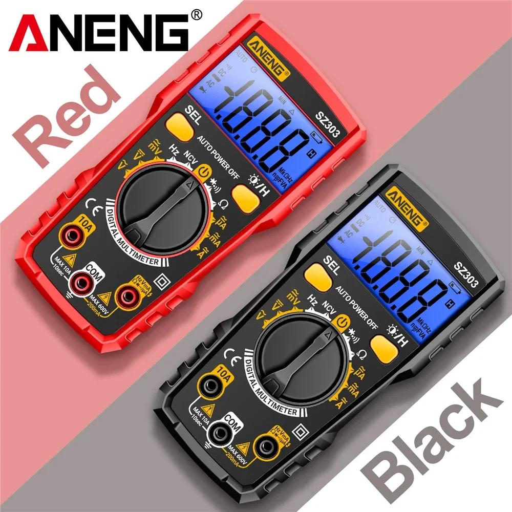 ANENG SZ303 Multimeter 1999 Count Digital AC/DC Voltage  Current Resistance High Precision Professional Electrical Tester Tools