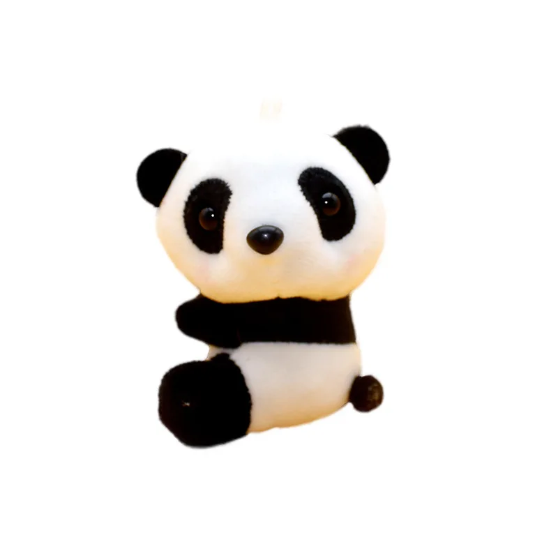 New creative cute panda cotton doll bag pendant sideways panda doll key chain