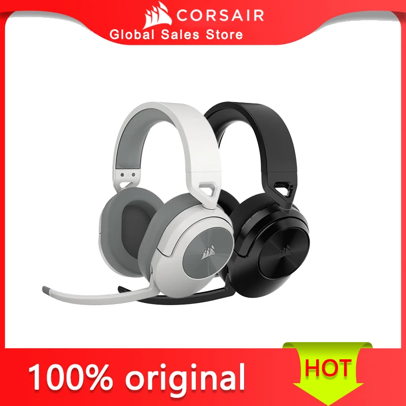 Corsair HS55 Surround Gaming Headset (Leatherette Memory Foam Ear Pads, Dolby Audio 7.1 Surround Sound on PC and Mac