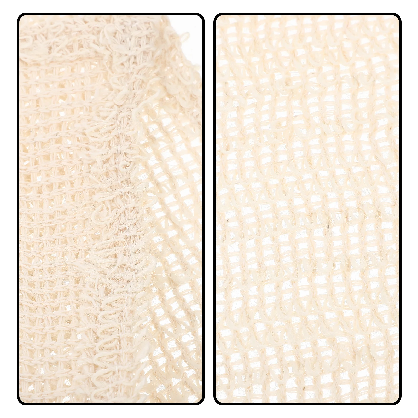 

6pcs Yellow Hemp Exfoliating Bath Towels Lightweight Body Scrubbing Cloth For Shower Back Cleaning Quick Lather Bathing