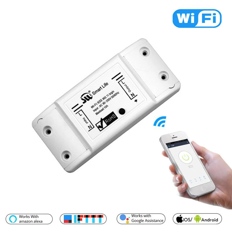 Wireless Remote Control Works with Alexa Home WiFi Smart Light Switch Universal Breaker Timer Smart Life APP