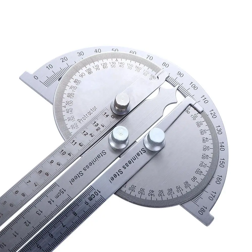 Supplies Goniometer Round Head Caliper Stainless Steel Adjustable Protractor Protractor 180 Degree Protractor Angle Ruler