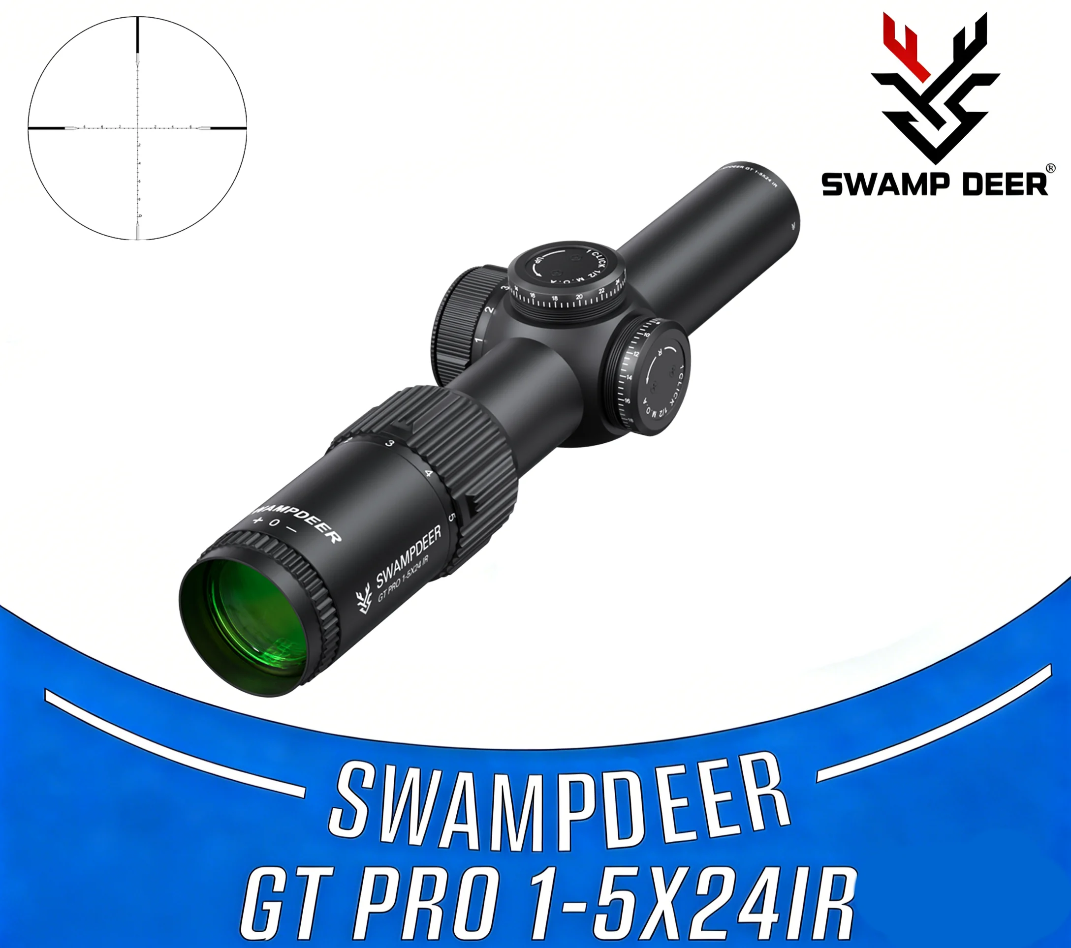 

SWAMPDEER GT PRO 1-5X24IR LPVO Variable Zoom Sight tactical optical riflescope for hunting