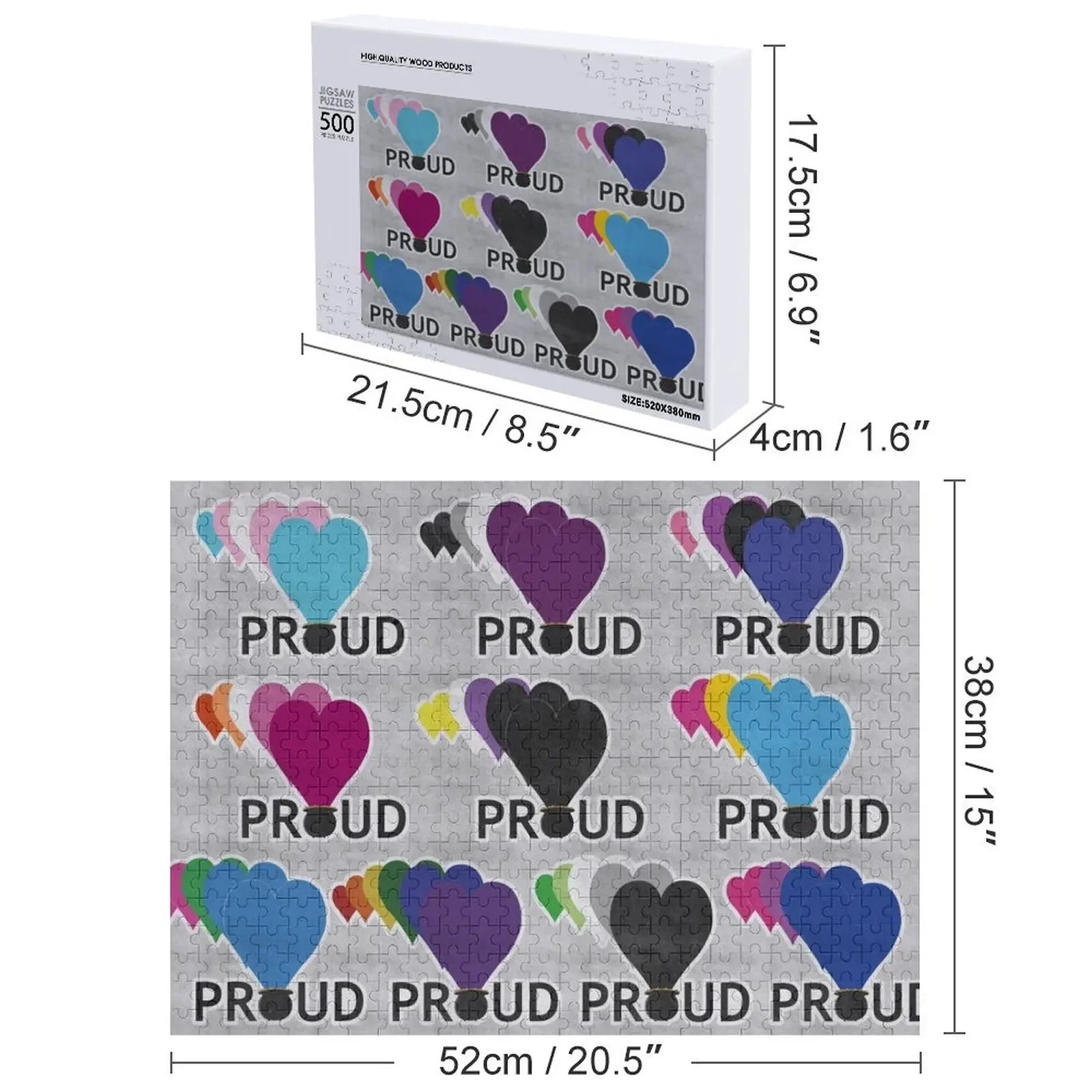 LGBTQIA + أحجية الصور المقطوعة الفخورة، هدايا شخصية، هدية شخصية، لغز متزوج