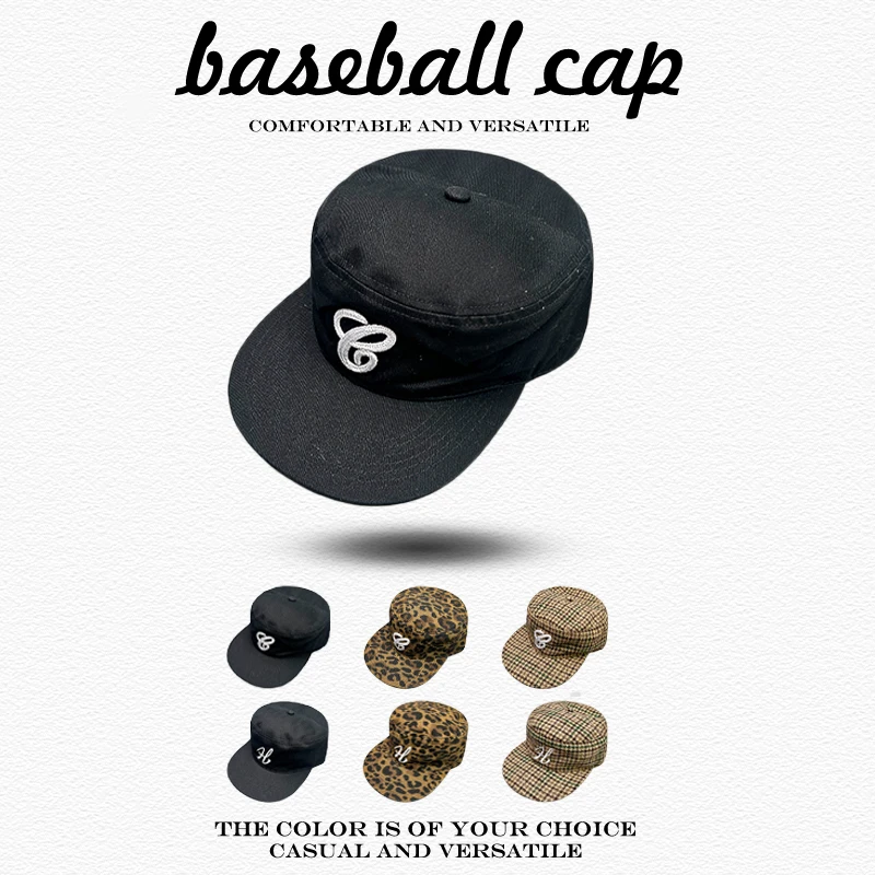 Sunshade Flat Top Versatile Personal Peaked Caps Fashion New Men Women Retro Letters Thousand Bird Leopard Print Baseball Hats