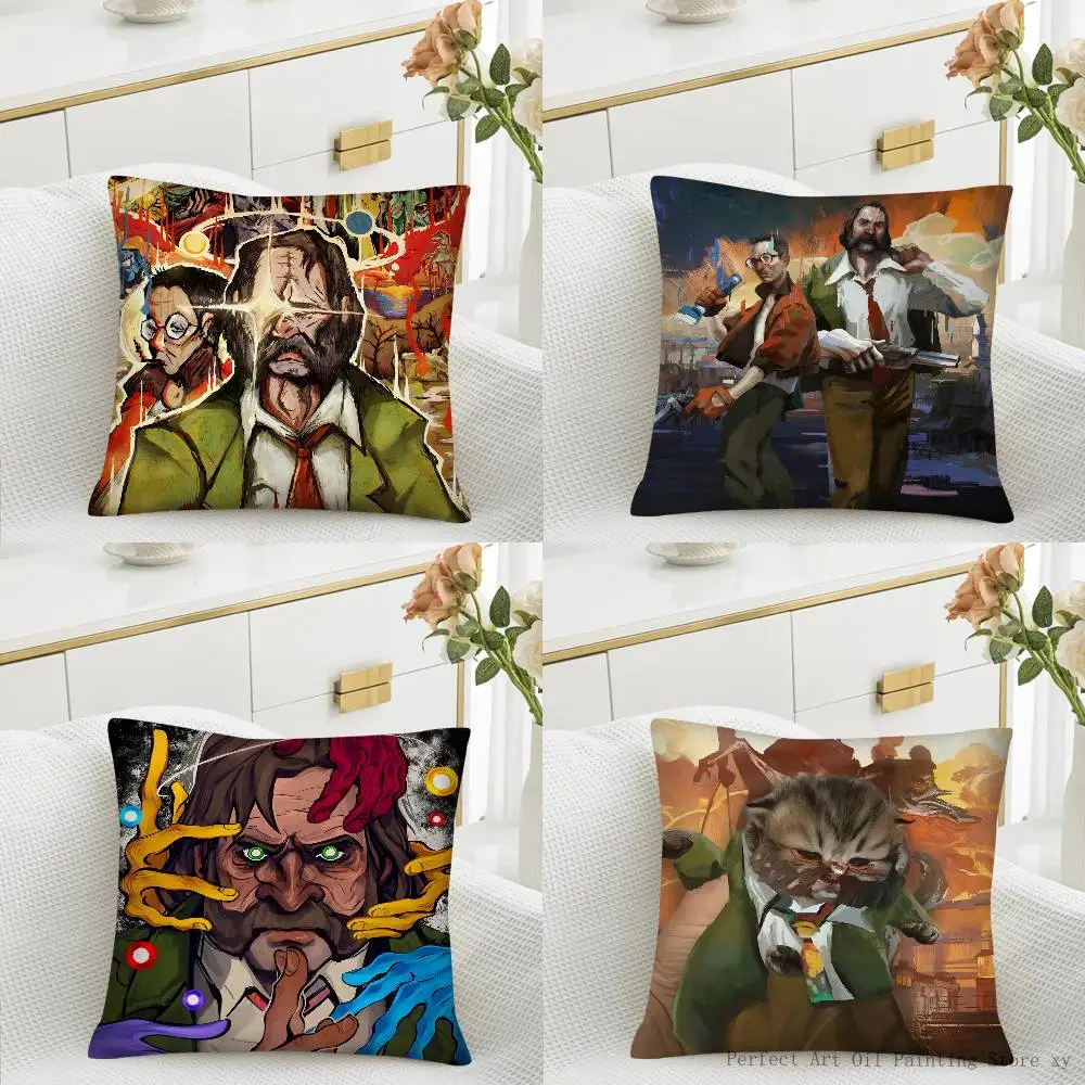 Disco Elysium Game Pillow Case Fashion Square Pillowcase Bedroom Sofa Room Ins Decoration Leisure Cushion Cover