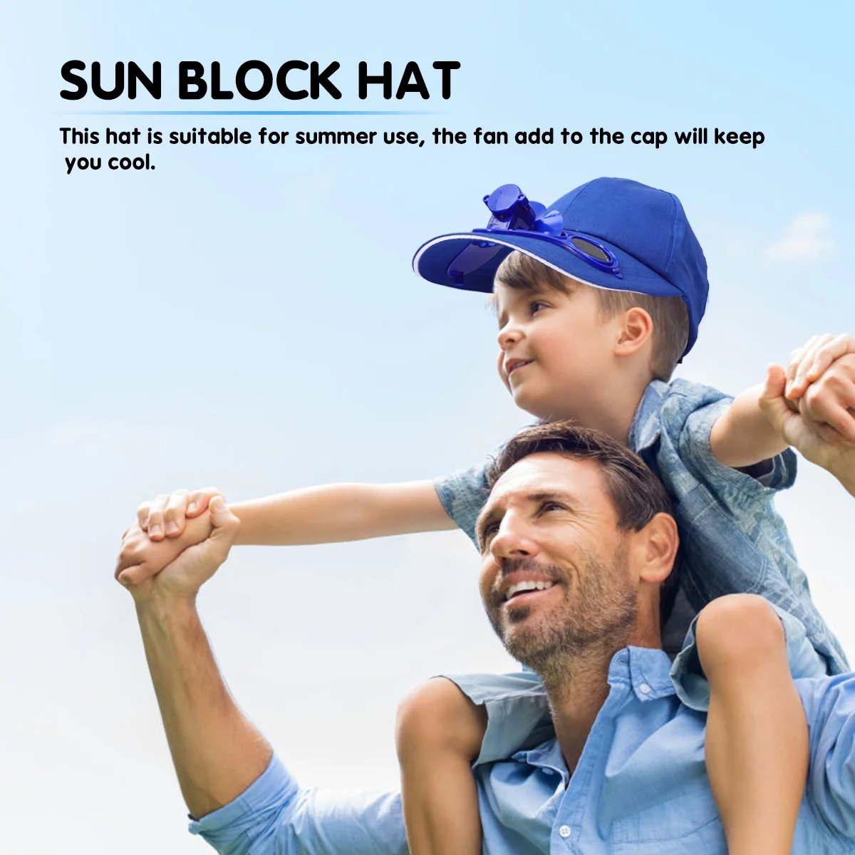 

Kids Sun Block Hat Cotton Sunblock Beach Summer Cooling Energy Storage Hats Children Fan Children Cap Cap
