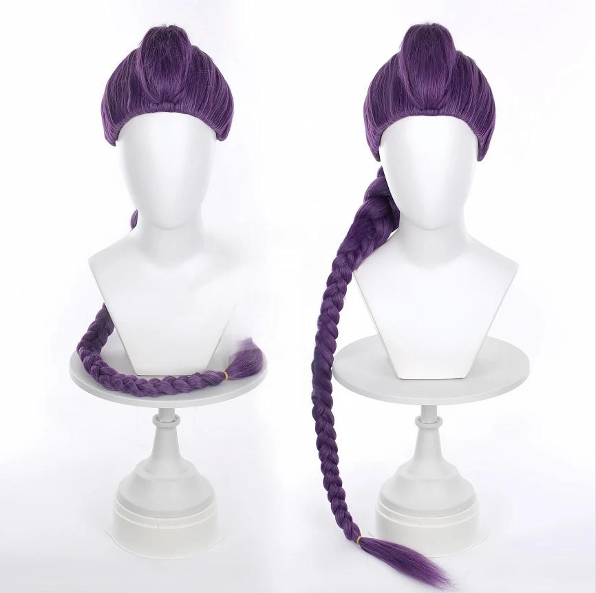 K-Pop: Demon Hunters Rumi-pelucas de Cosplay, pelo sintético morado, peluca de actuación para fiesta de Halloween, accesorio de juego de rol de película para mujer