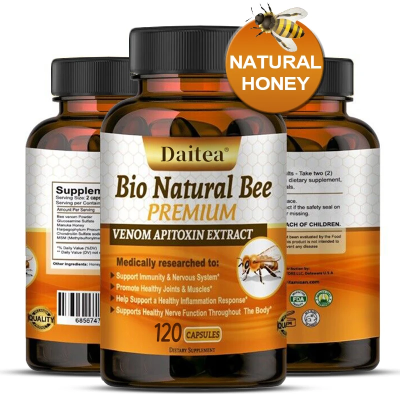 

Капсулы для комфорта суставов с экстрактом пчелиного яда, глюкозамином и хондроитином, для поддержки гибкости и подвижности суставов, способствуют улучшению состояния мышц.