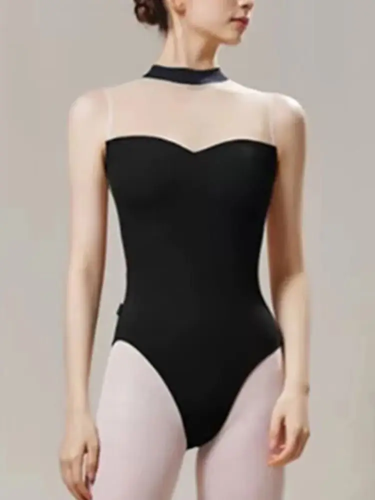 

Женский балетный купальник без рукавов с бархатной строчкой и сетчатым дизайном для гимнастики и воздушной йоги для взрослых